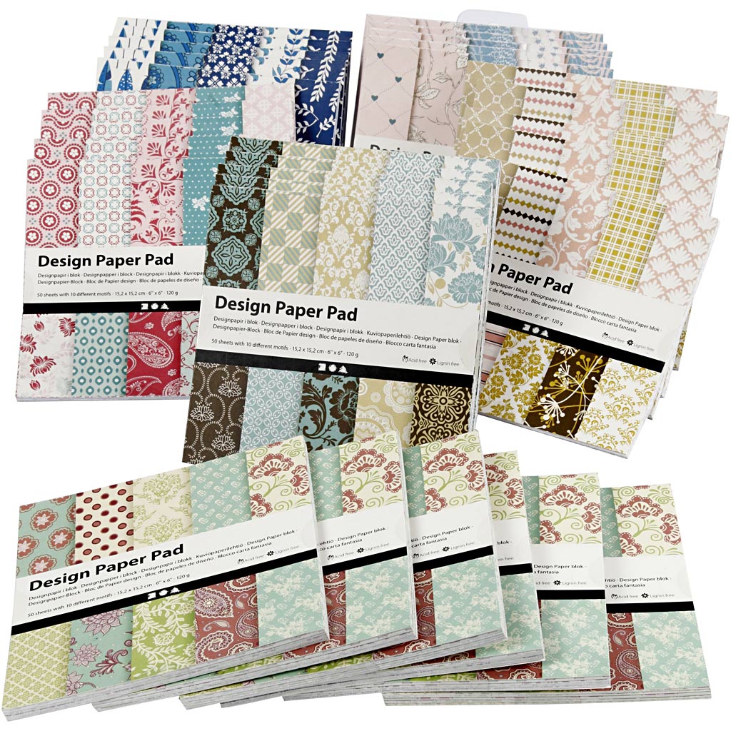 Designpapir i blok