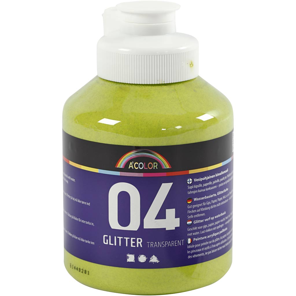 Akrylmaling med glimmer