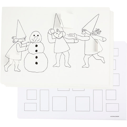 Julekalender med nisser i sneboldkamp
