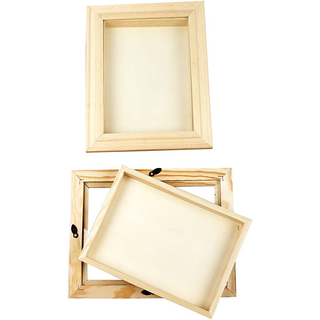 3D ramme med glas