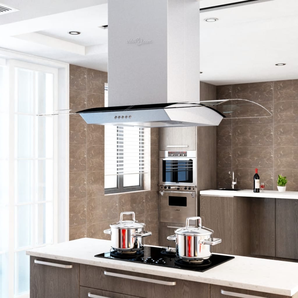 ø-emhætte 90 cm rustfrit stål 756 m³/t. LED