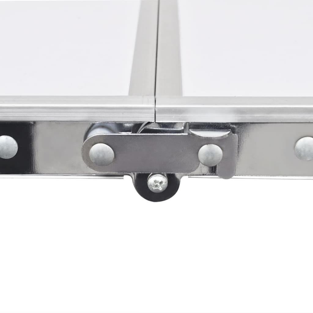 sammenklappeligt campingbord justérbart aluminium 240 x 60 cm