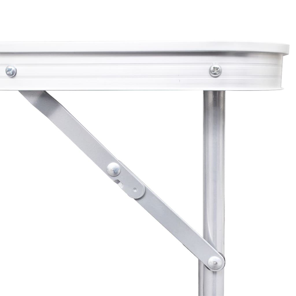 sammenklappeligt campingbord justérbart aluminium 240 x 60 cm