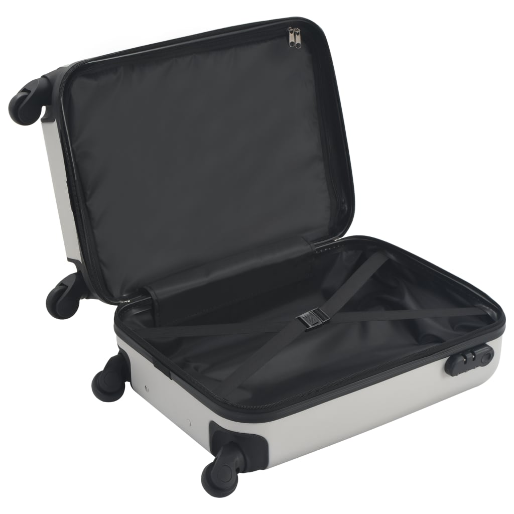 hardcase-kuffert ABS sølvfarvet