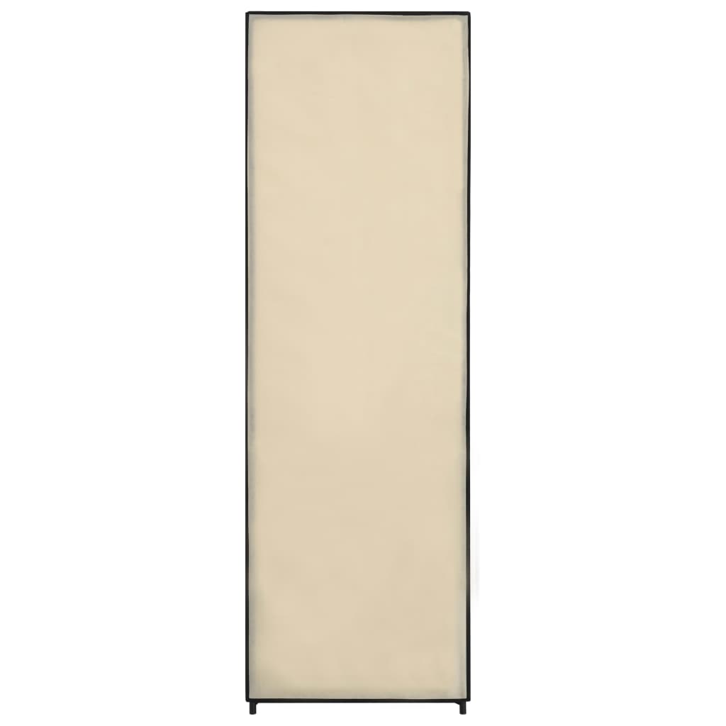 klædeskab 87 x 49 x 159 cm stof cremefarvet