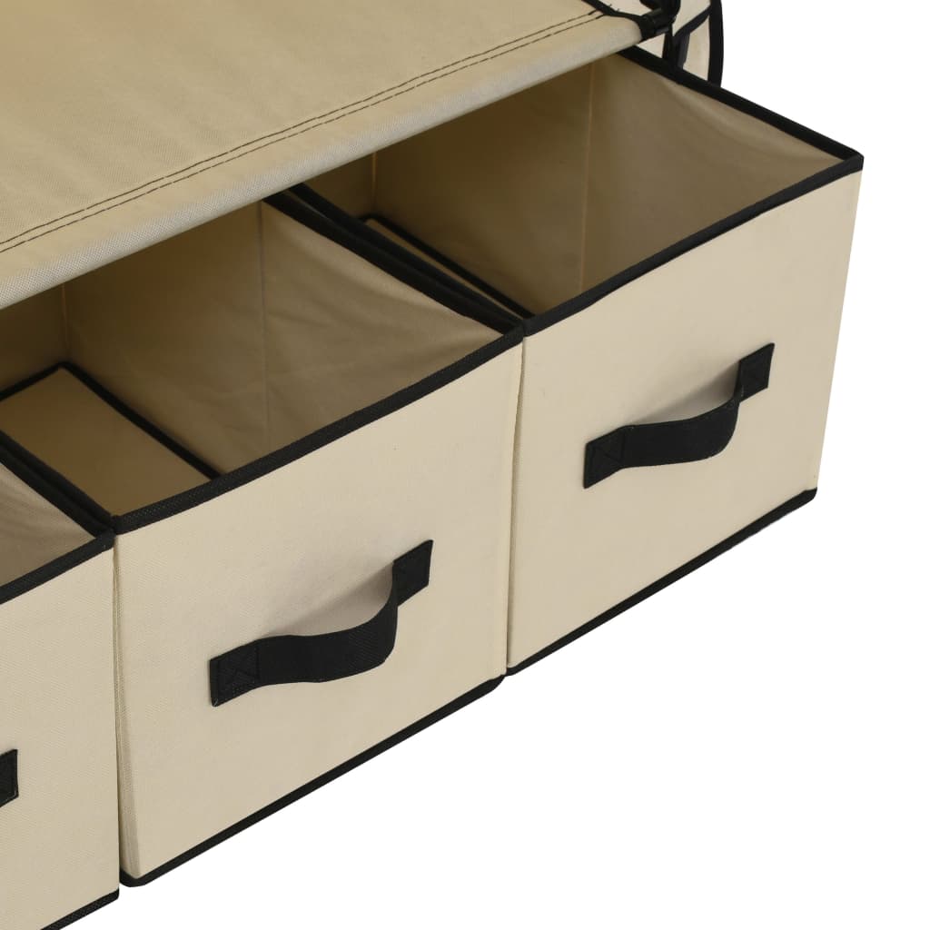 klædeskab 87 x 49 x 159 cm stof cremefarvet