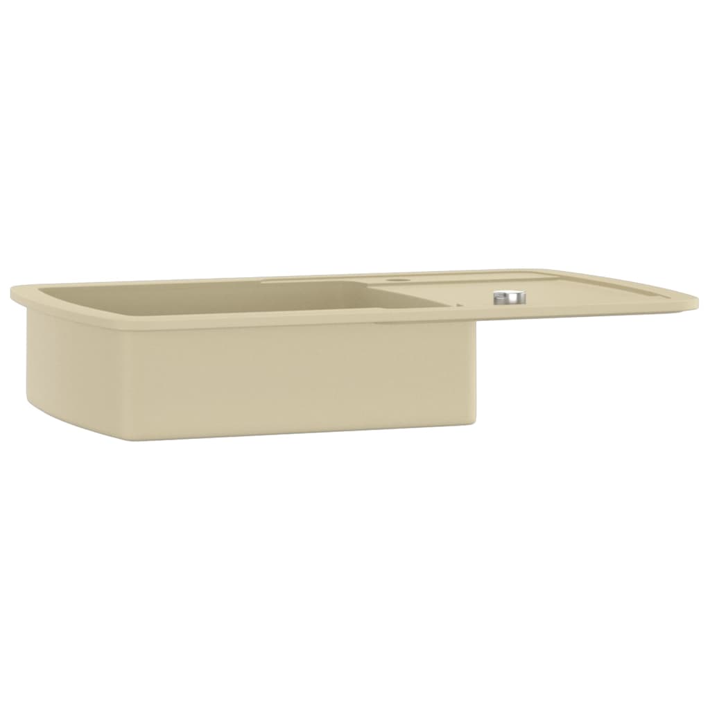 køkkenvask granit enkelt vask beige