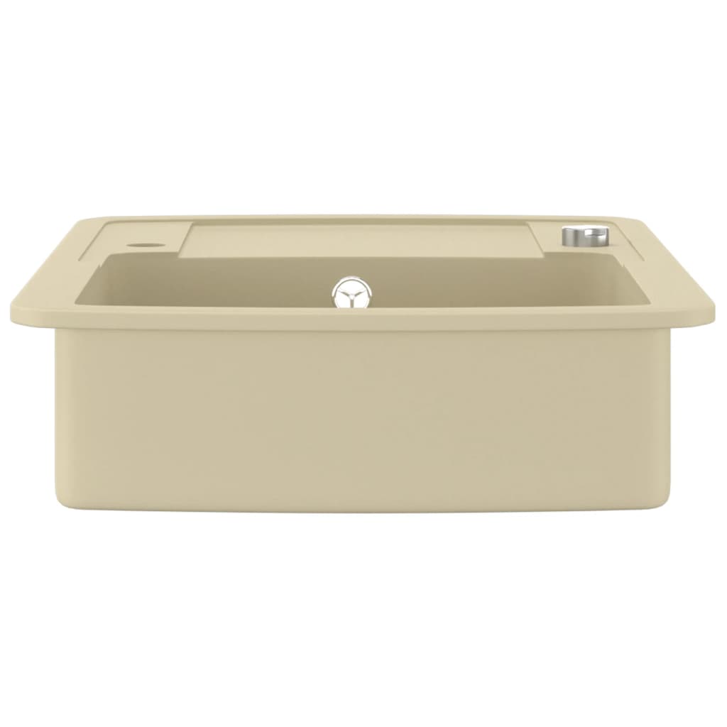 køkkenvask granit enkelt vask beige
