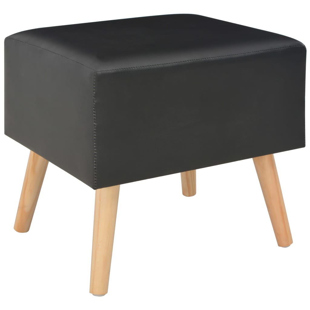 sengeskabe 2 stk. 40 x 35 x 40 cm kunstlæder sort