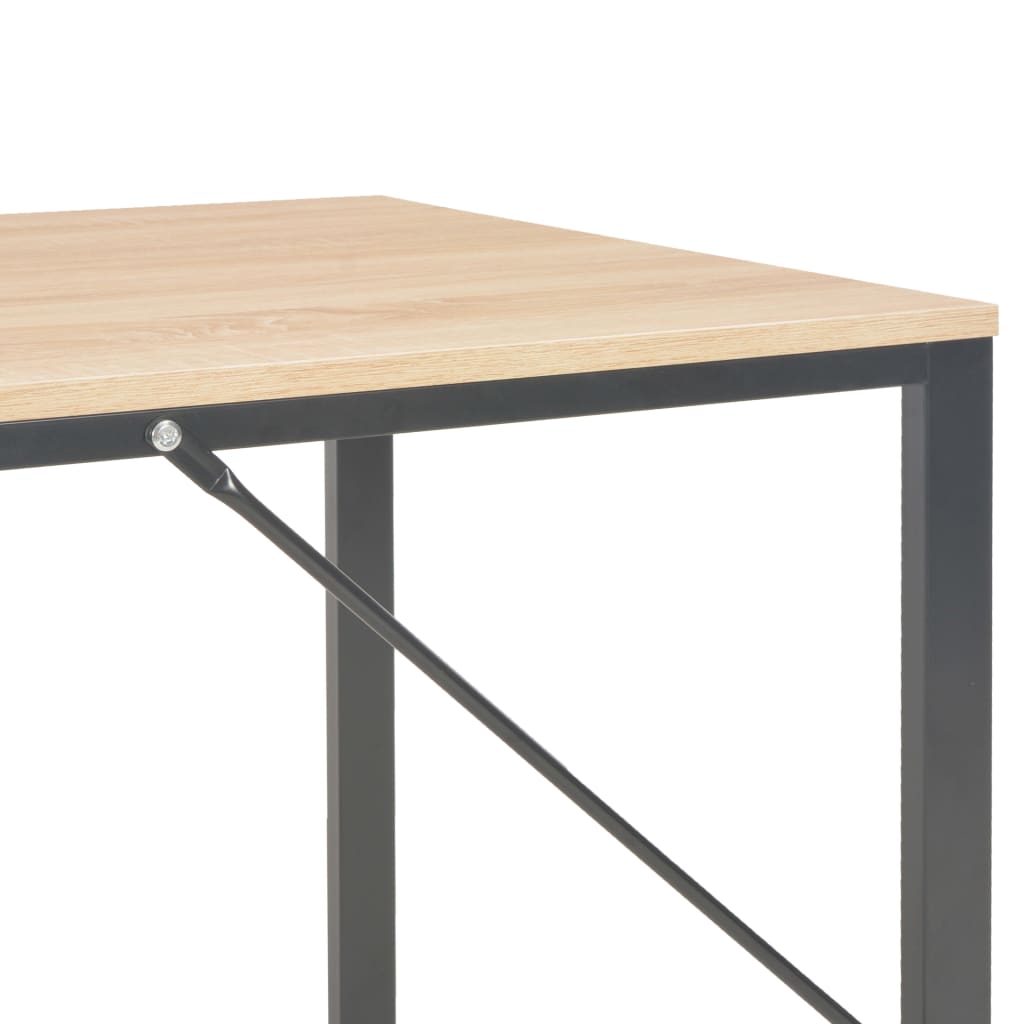 Computertisch 120x60x73 cm in den Farben Schwarz und Eiche