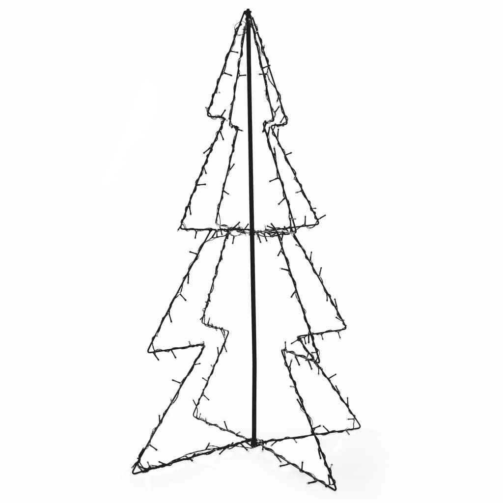 lysende juletræ 78x120 cm 160 LED'er indendørs/udendørs