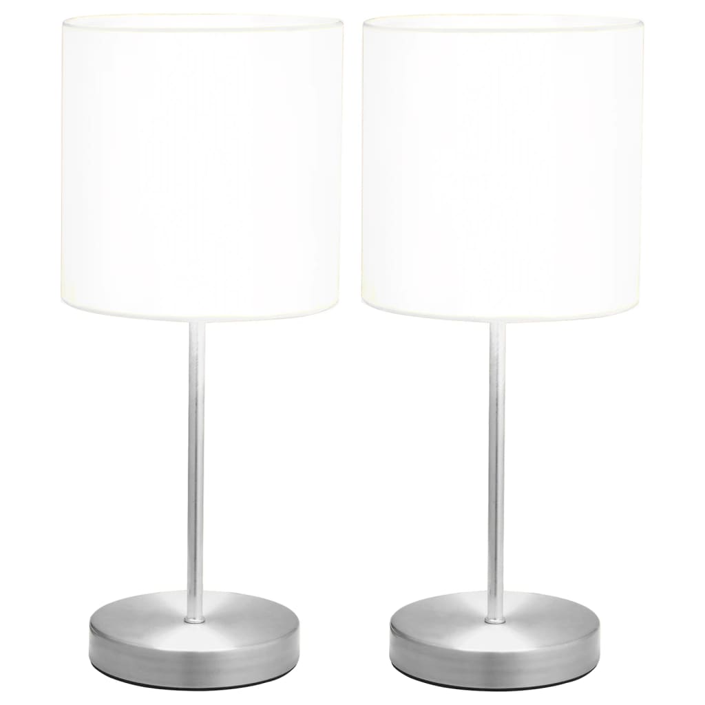 bordlamper 2 stk. touch-knap E14 hvid