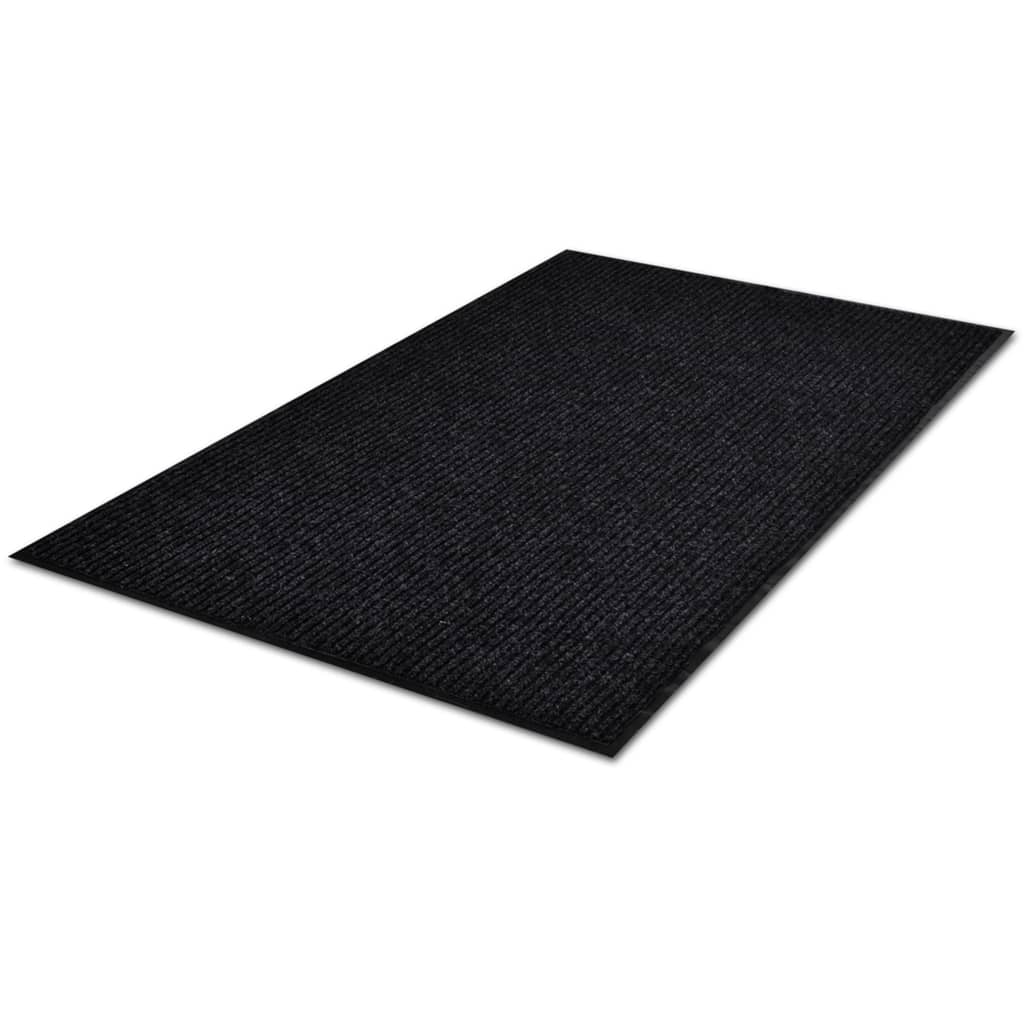 dørmåtte 117x220 cm PVC sort