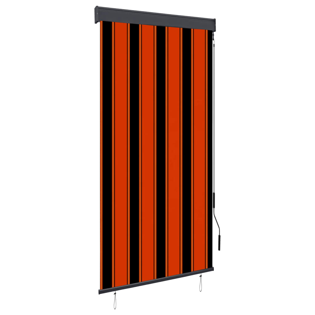udendørs rullegardin 80x250 cm orange og brun
