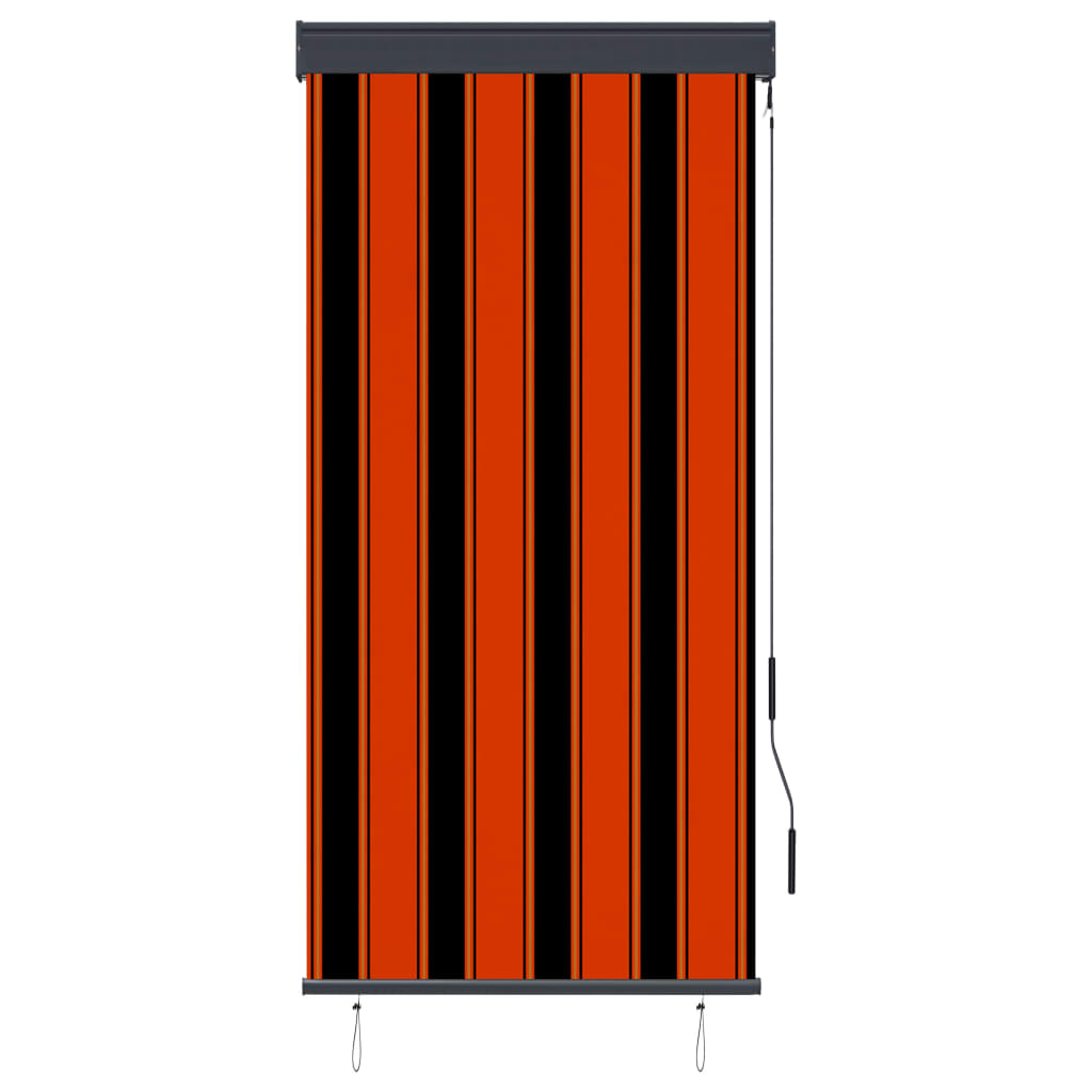 udendørs rullegardin 80x250 cm orange og brun