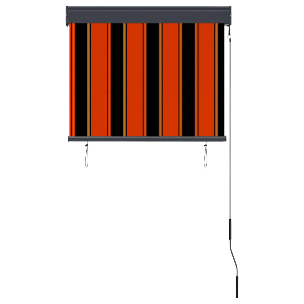 udendørs rullegardin 80x250 cm orange og brun
