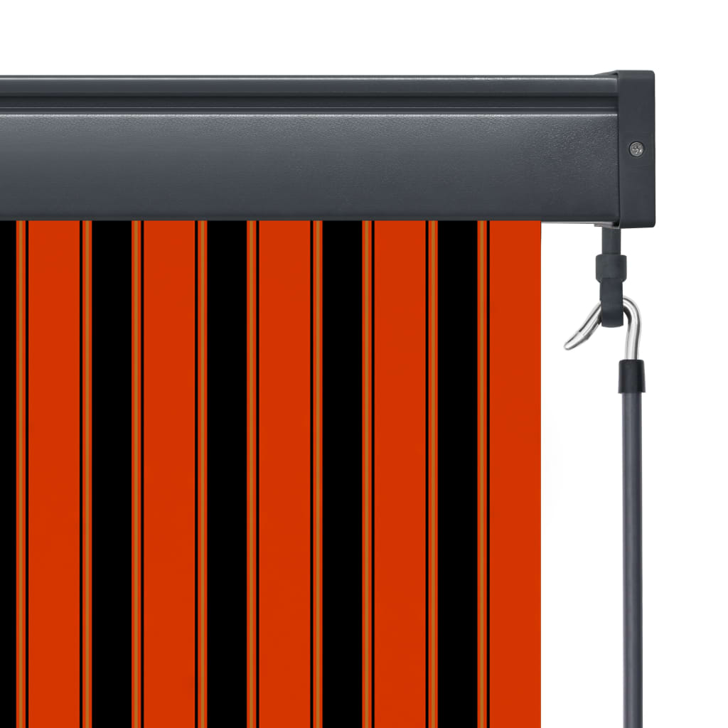 udendørs rullegardin 80x250 cm orange og brun