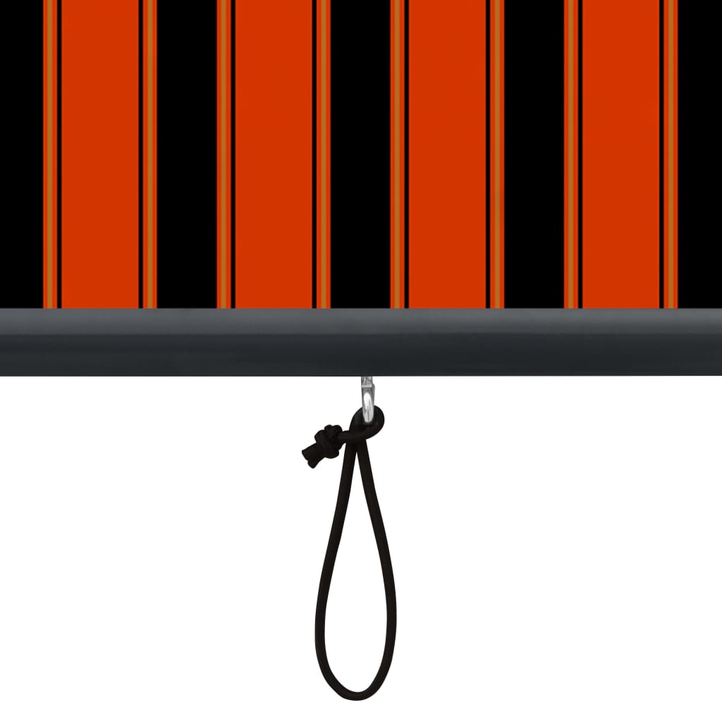 udendørs rullegardin 80x250 cm orange og brun