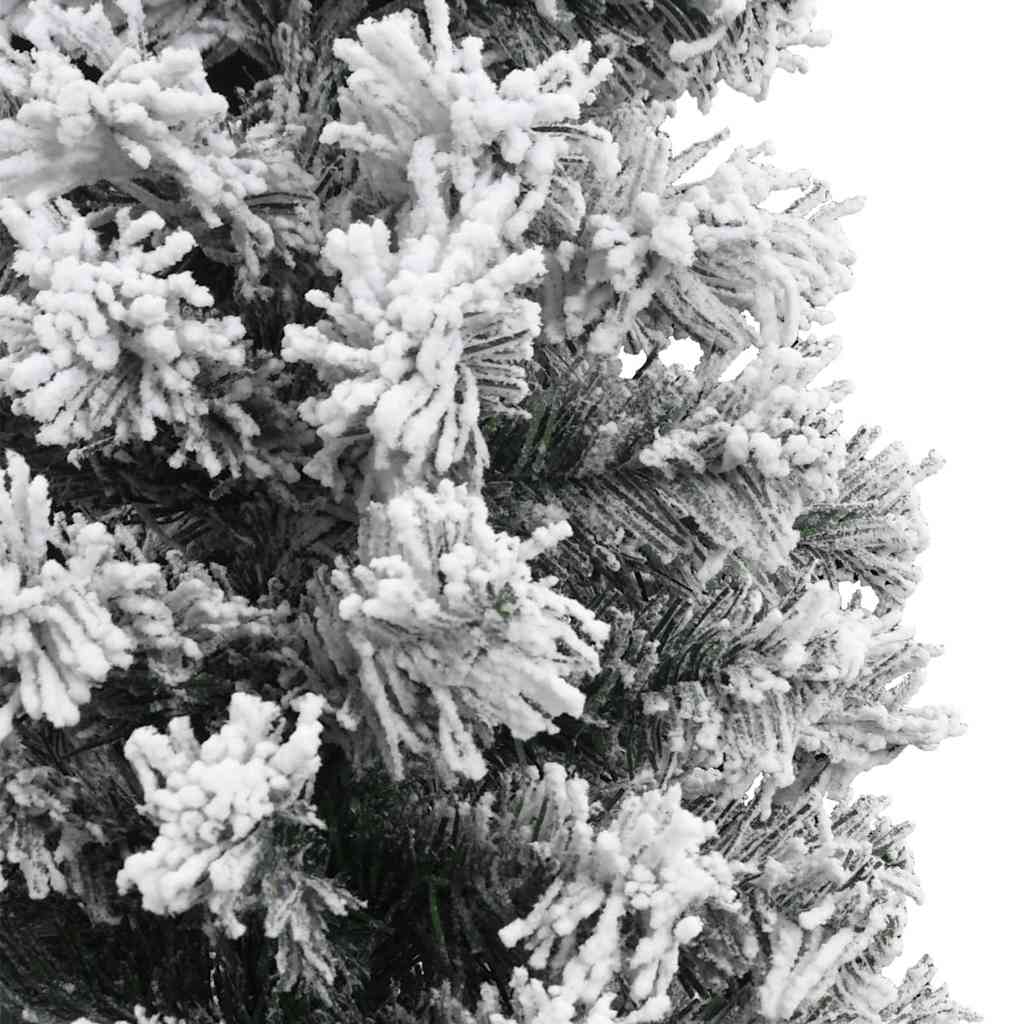 smalt kunstigt juletræ med sne 240 cm PVC grøn