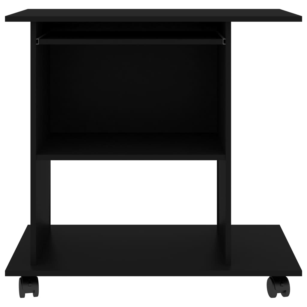 Computertisch 80x50x75 cm Holzwerkstoff schwarz