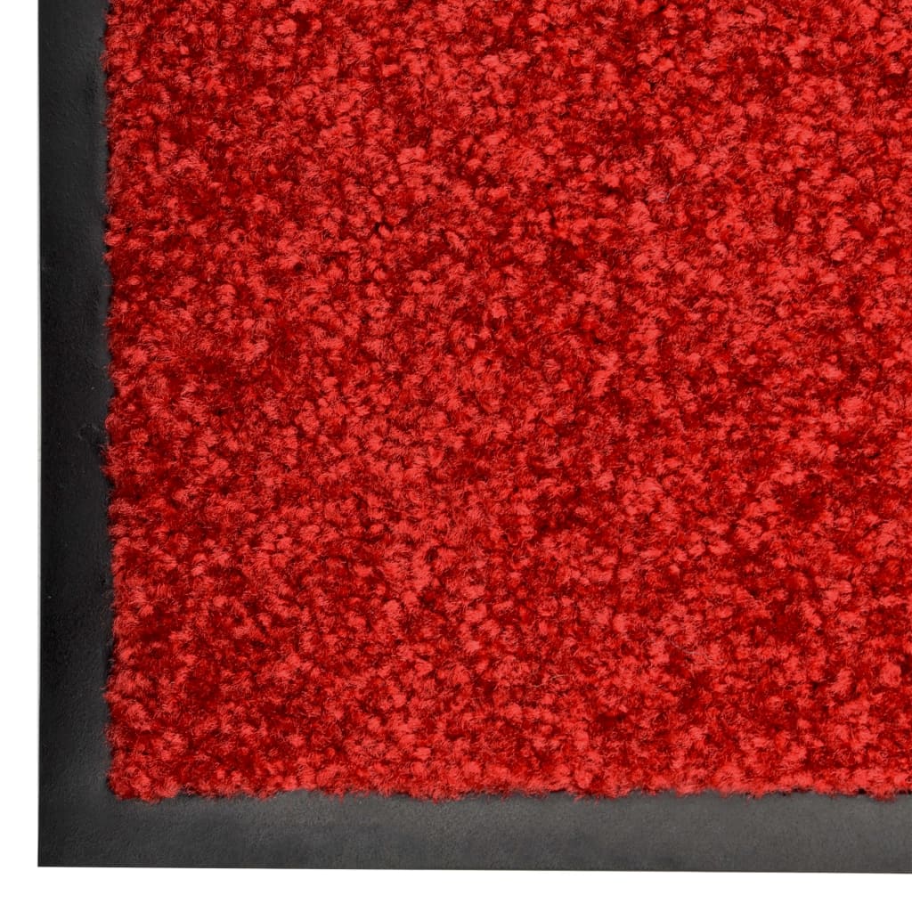 vaskbar dørmåtte 60x90 cm rød