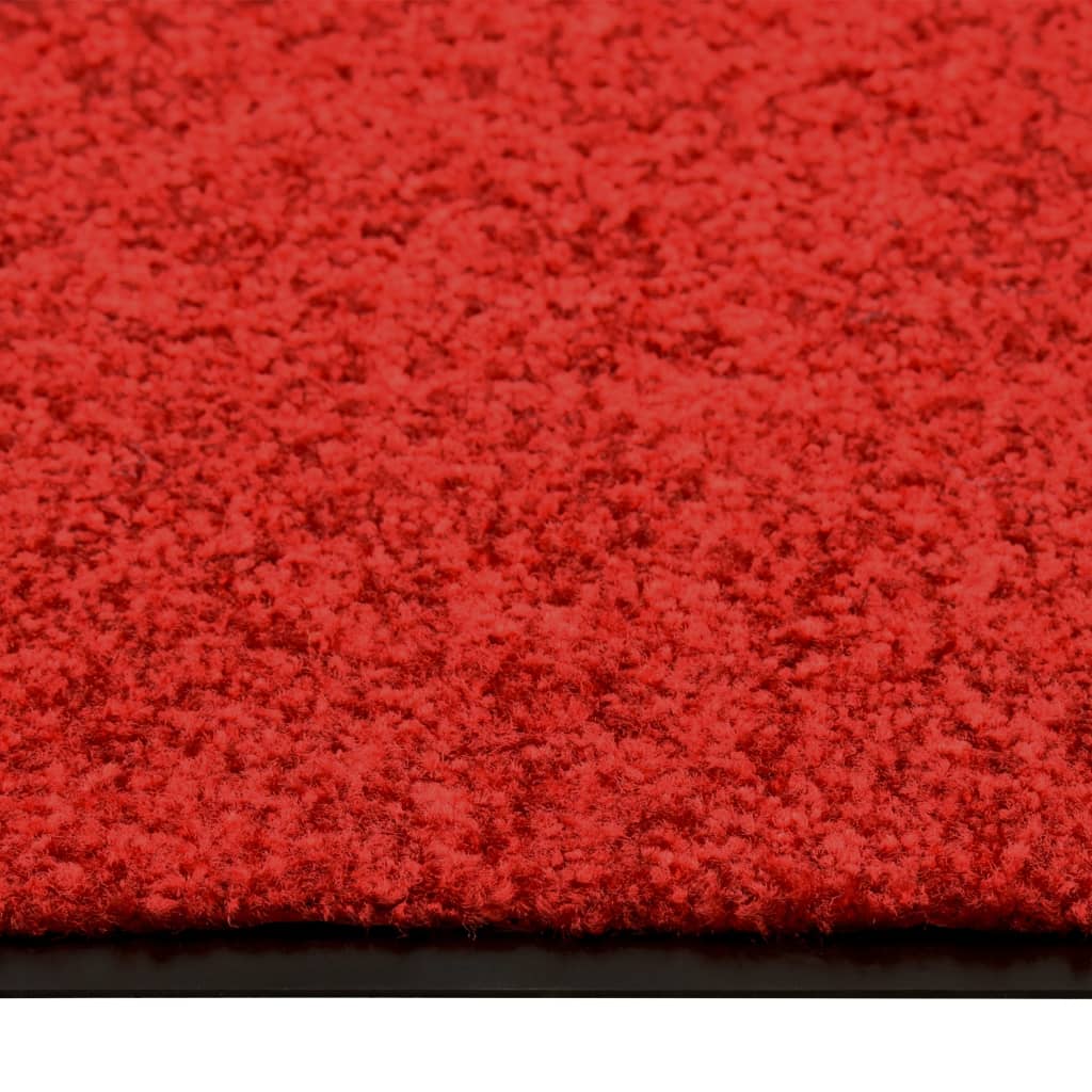 vaskbar dørmåtte 60x90 cm rød