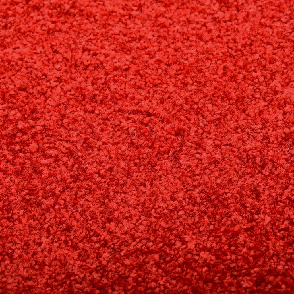 vaskbar dørmåtte 60x90 cm rød