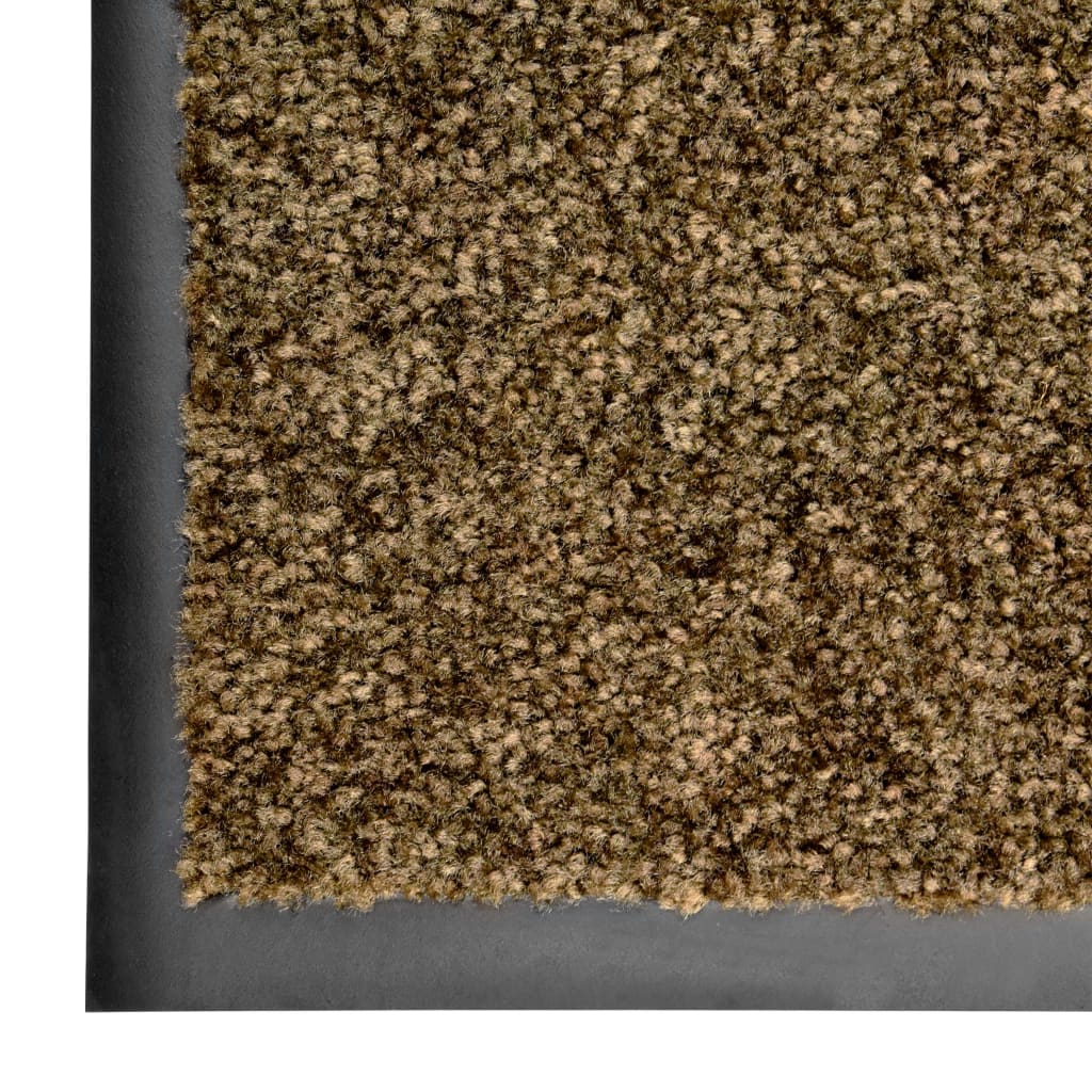 vaskbar dørmåtte 40x60 cm brun