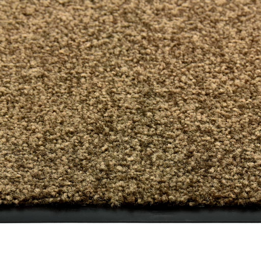 vaskbar dørmåtte 60x90 cm brun