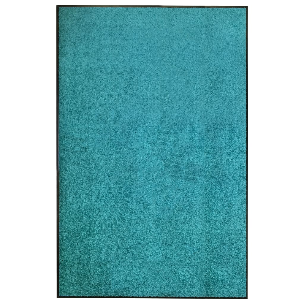 vaskbar dørmåtte 120x180 cm cyanblå