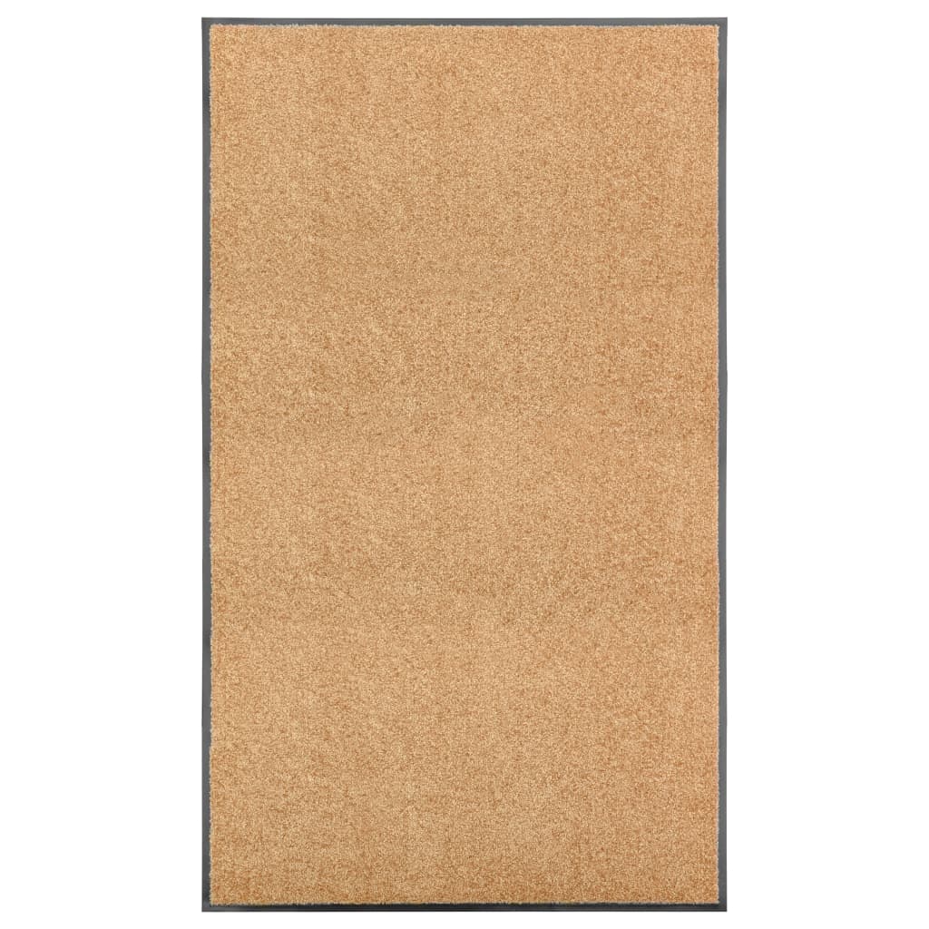 vaskbar dørmåtte 90x150 cm cremefarvet