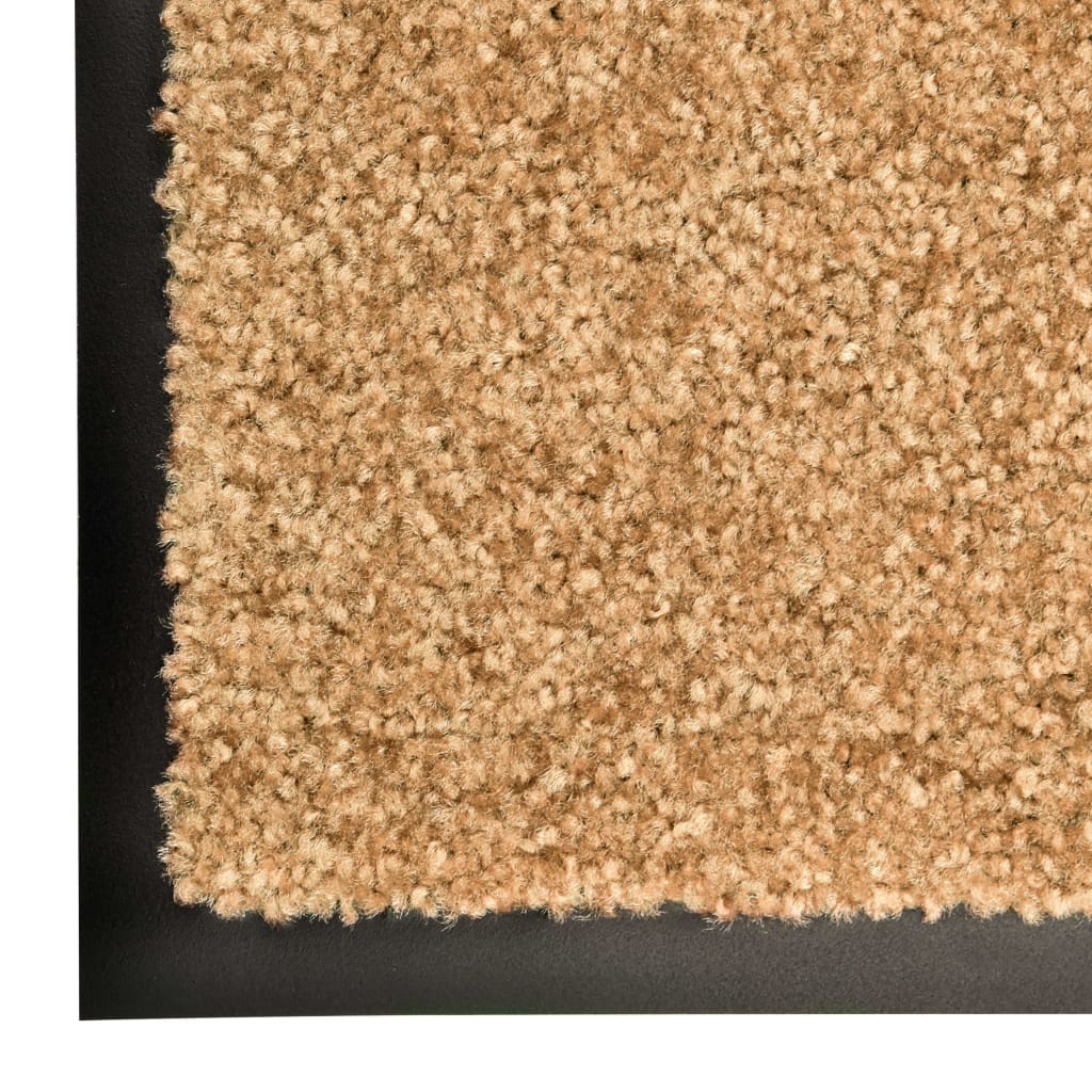 vaskbar dørmåtte 90x150 cm cremefarvet