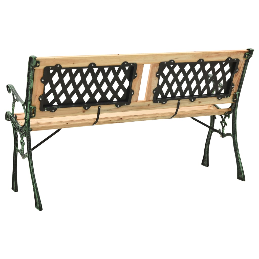 havebænk 122 cm støbejern og massivt grantræ