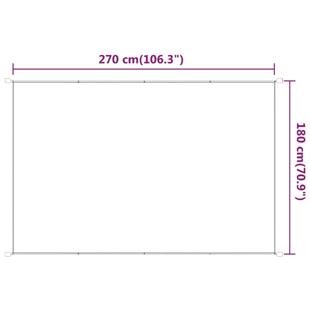 lodret markise 180x270 cm oxfordstof antracitgrå