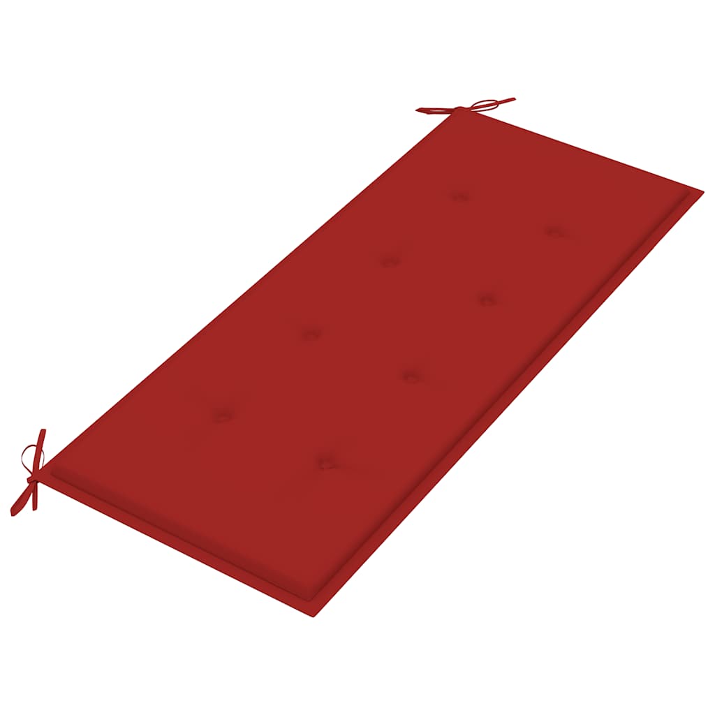 foldbar havebænk med hynde 118 cm bambus