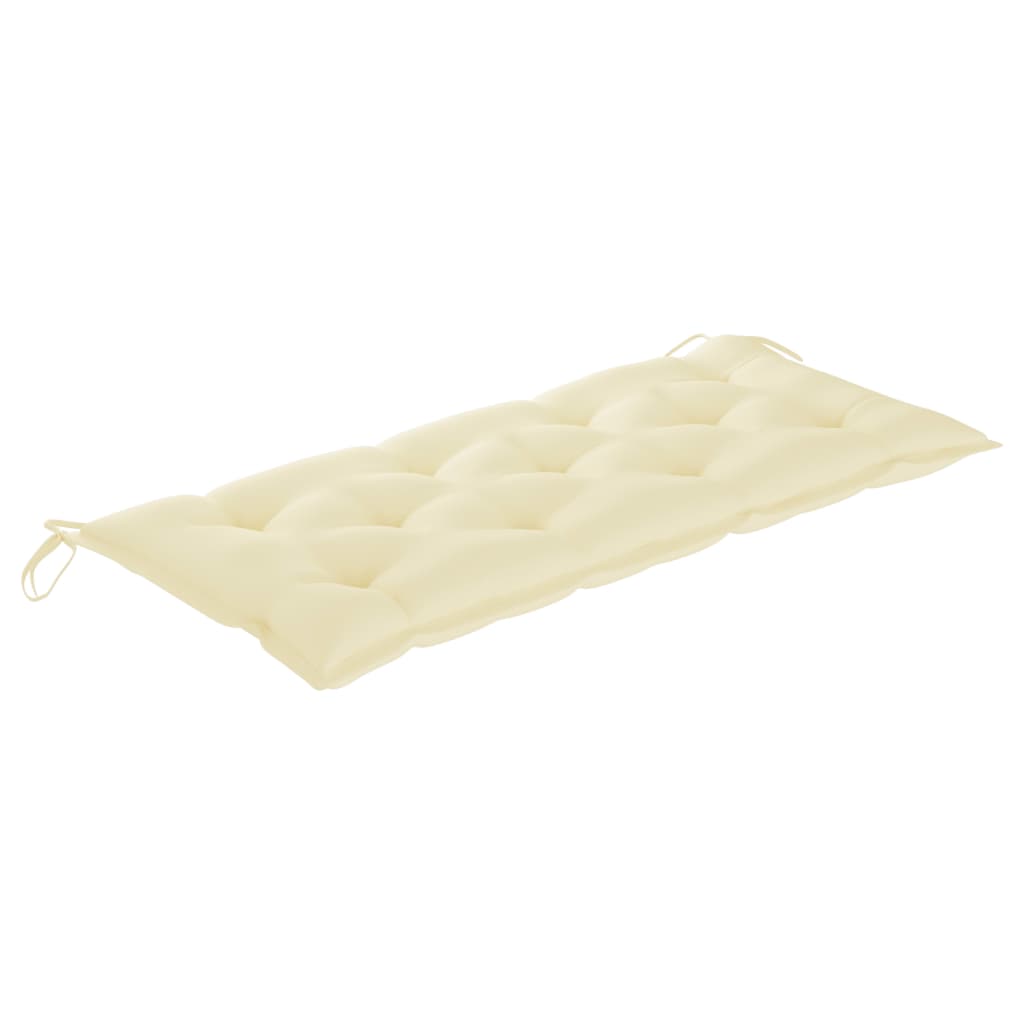 foldbar havebænk med hynde 118 cm bambus