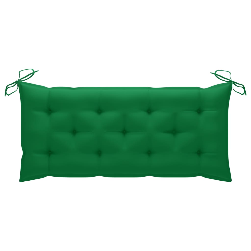 foldbar havebænk med hynde 118 cm bambus