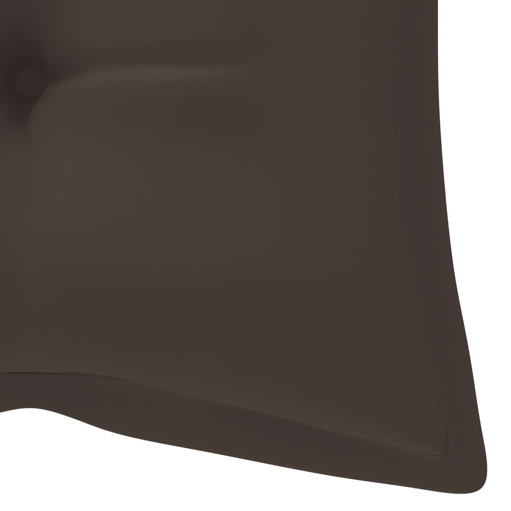 foldbar havebænk med hynde 118 cm bambus
