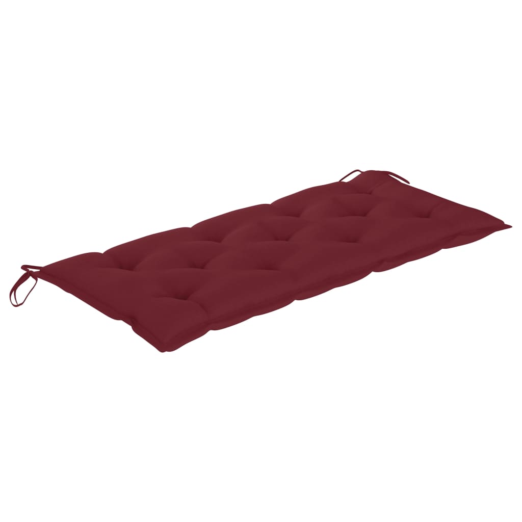 foldbar havebænk med hynde 118 cm bambus