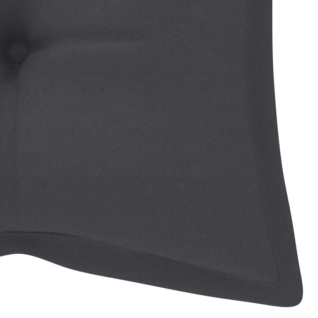 havebænk med hynde 120 cm bambus