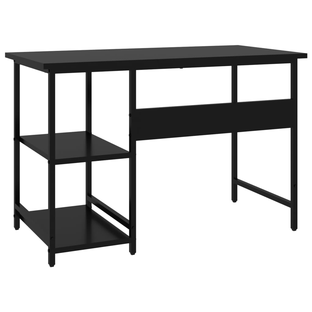 Computertisch 105x55x72 cm MDF und Metall schwarz