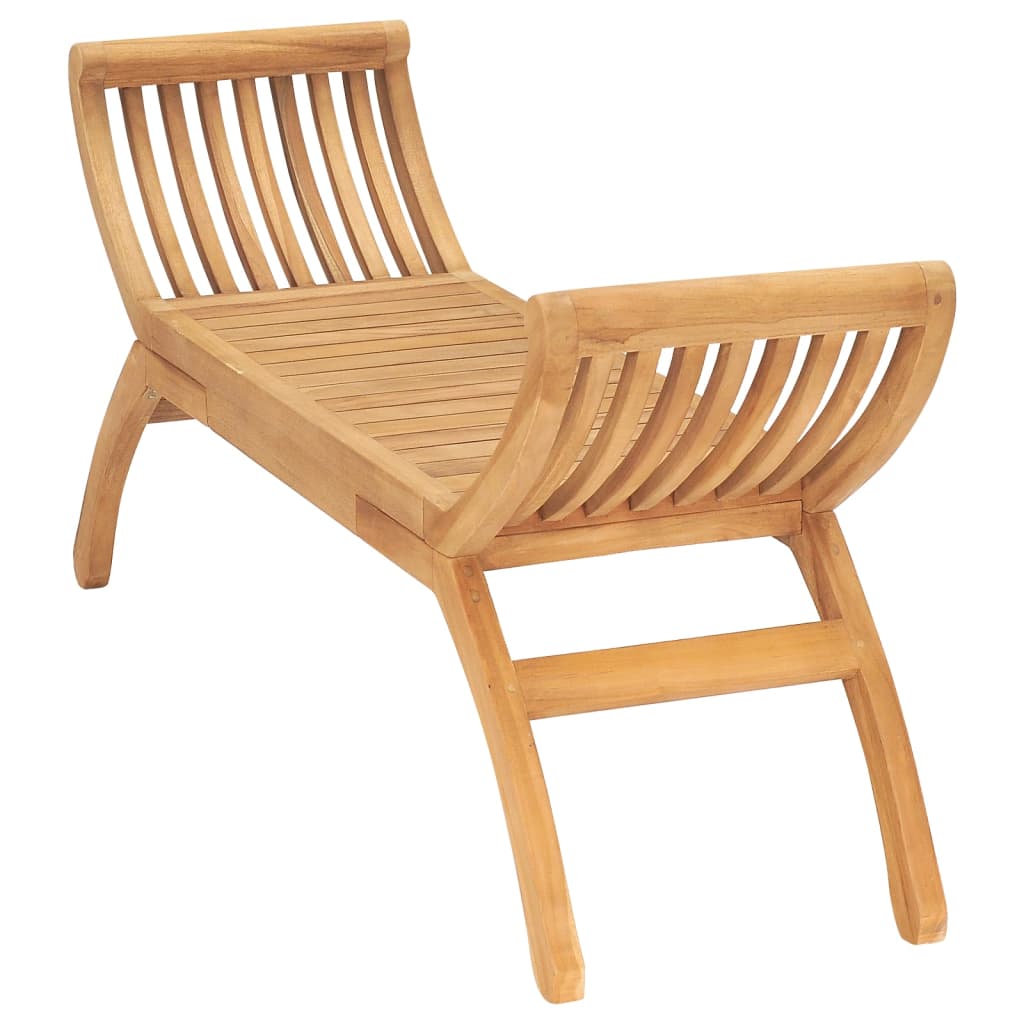 havebænk 126 cm massivt teaktræ