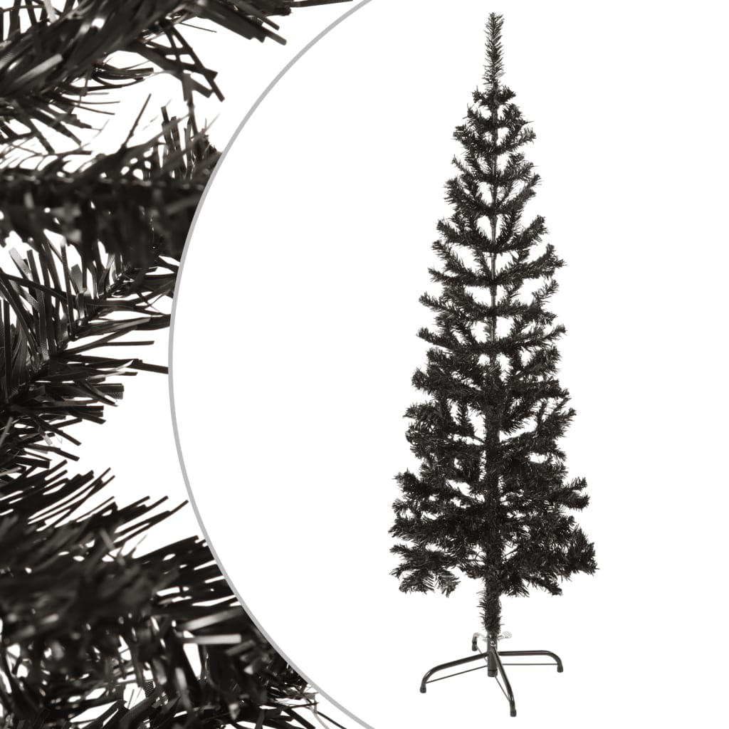 schmaler Weihnachtsbaum 150 cm schwarz