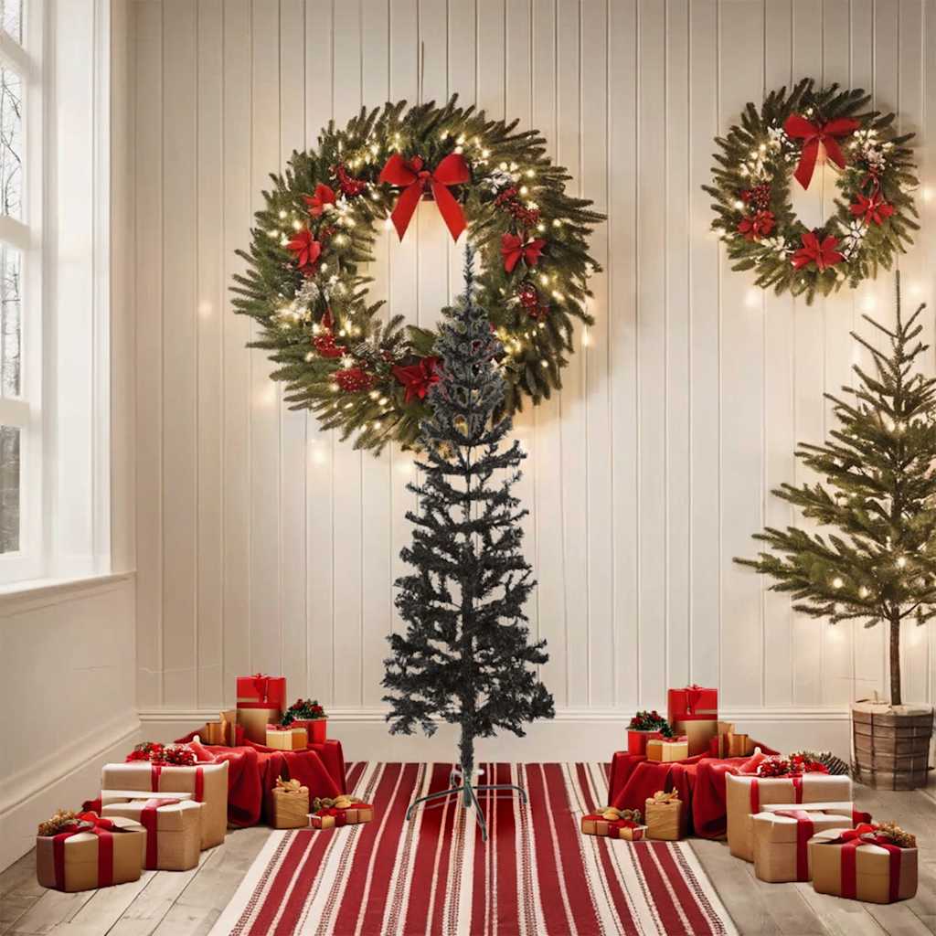schmaler Weihnachtsbaum 150 cm schwarz