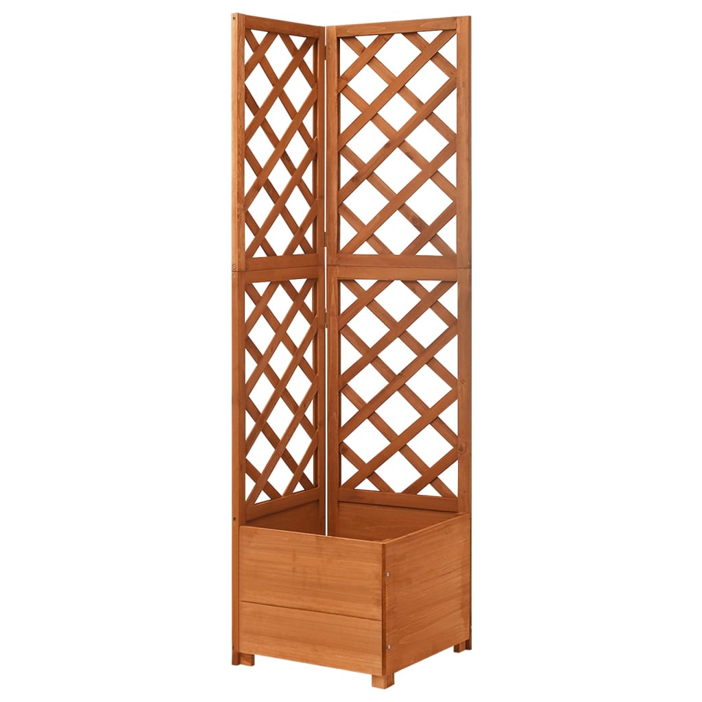 espalier med plantekasse til hjørne 40x40x150 cm fyrretræ