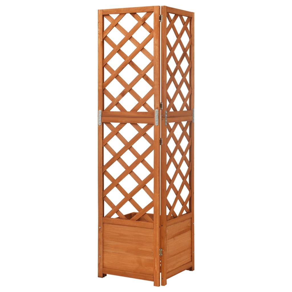 espalier med plantekasse til hjørne 40x40x150 cm fyrretræ