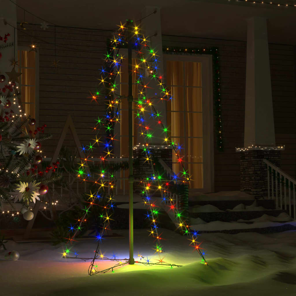 lysende juletræ 78x120 cm 160 LED'er indendørs/udendørs
