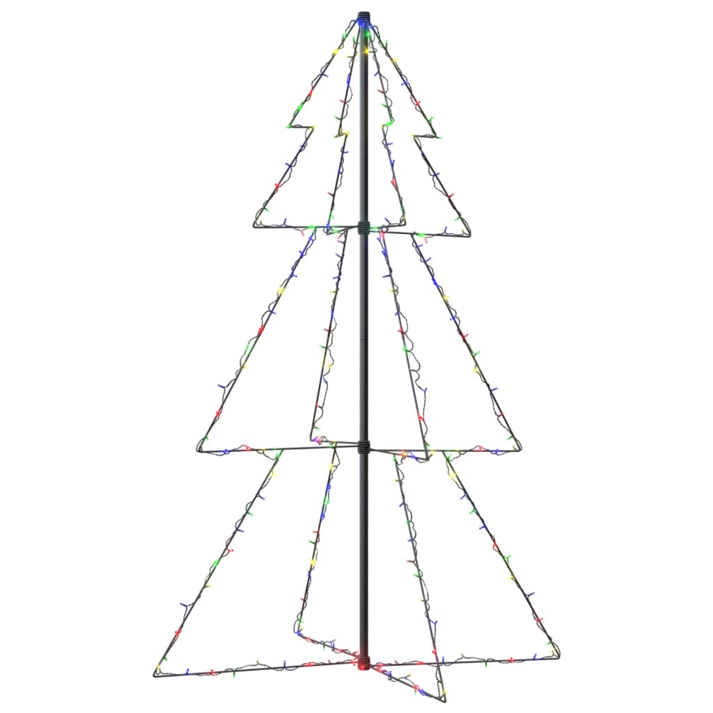 lysende juletræ 98x150 cm 200 LED'er indendørs/udendørs