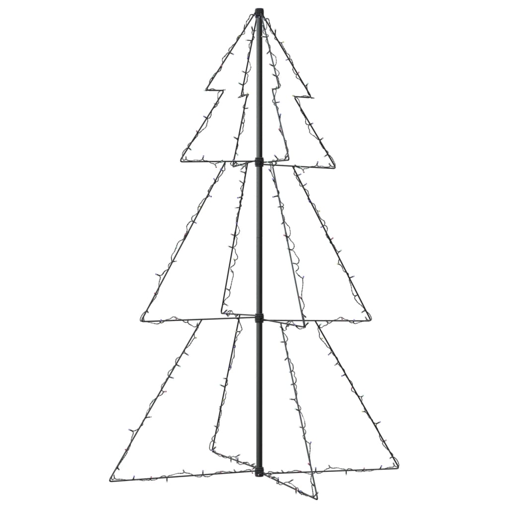 lysende juletræ 98x150 cm 200 LED'er indendørs/udendørs