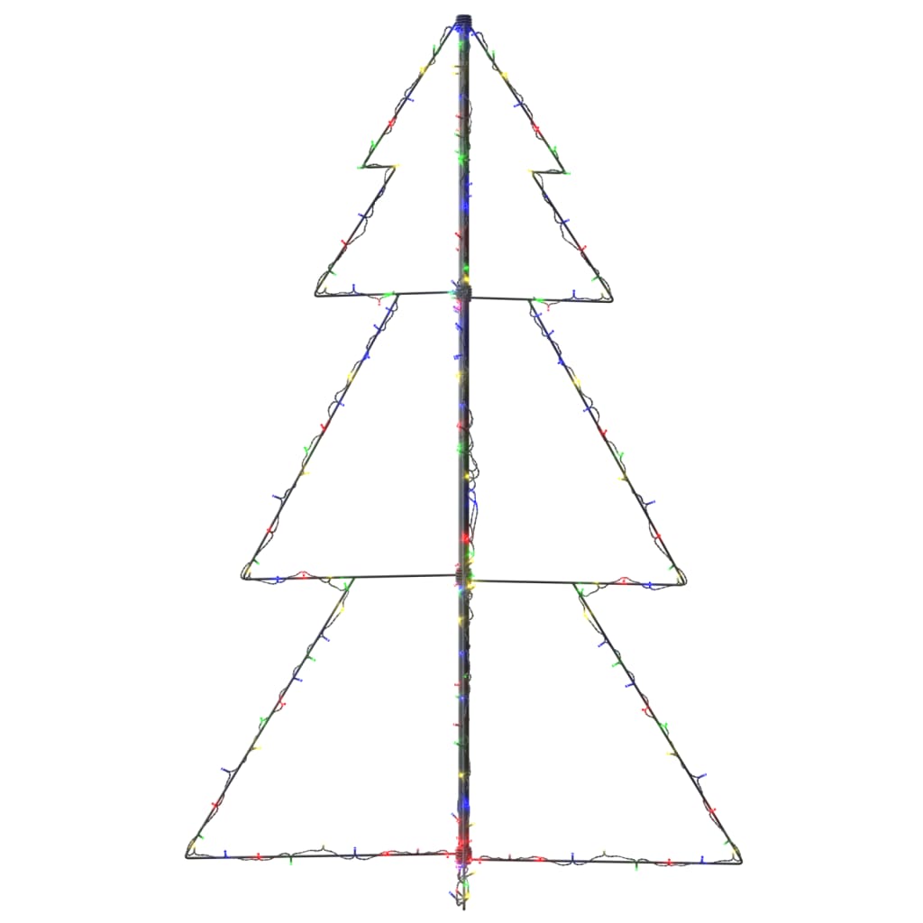 lysende juletræ 98x150 cm 200 LED'er indendørs/udendørs
